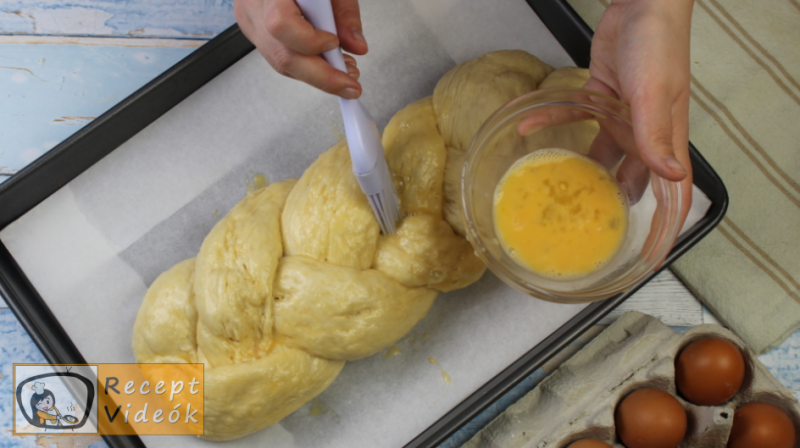 Fonott kalács recept, fonott kalács elkészítése kilencedik lépés