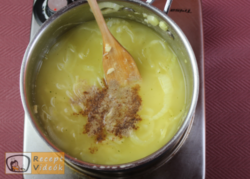 Francia hagymaleves recept, francia hagymaleves elkészítése 5. lépés