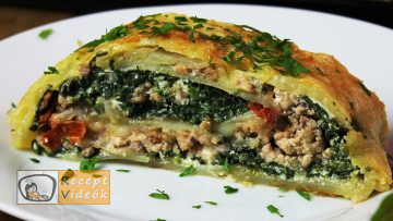 sajtbundás töltött krumplitekercs recept elkészítése - Recept Videók
