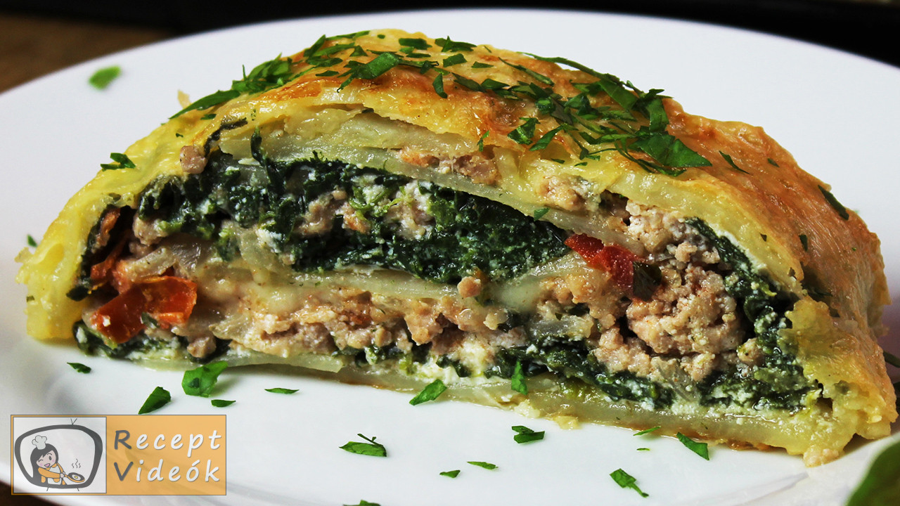 sajtbundás töltött krumplitekercs recept elkészítése - Recept Videók