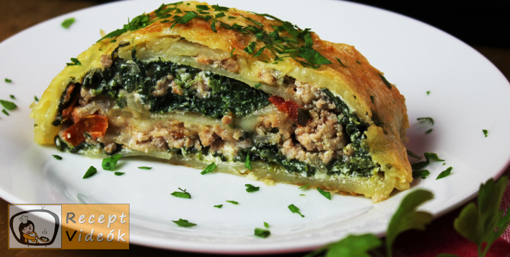 sajtbundás töltött krumplitekercs recept elkészítése - Recept Videók