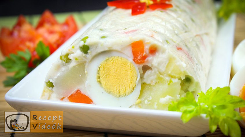 Majonézes saláta formában dermesztve