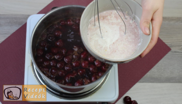 Meggyszósz (meggymártás) recept, meggyszósz (meggymártás) elkészítése 5. lépés