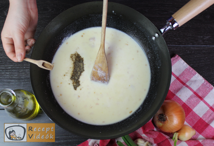 Baconös spagetti recept, baconös spagetti elkészítése 7. lépés