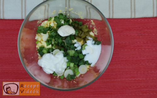Húsvéti diy kreatív recept ötletek, asztaldíszek - Tojáskrém recept 3. lépés