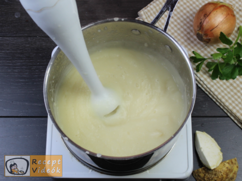 Zellerkrémleves recept, zellerkrémleves elkészítése 6. lépés