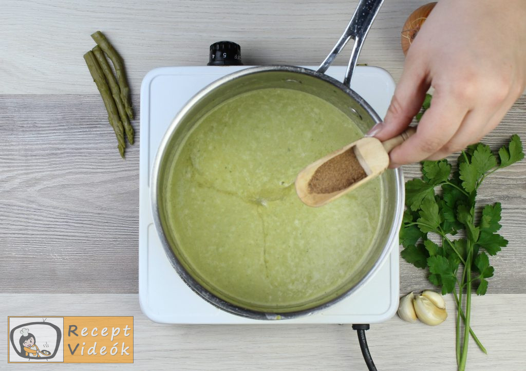 Spárgakrémleves recept, spárgakrémleves elkészítése 6. lépés