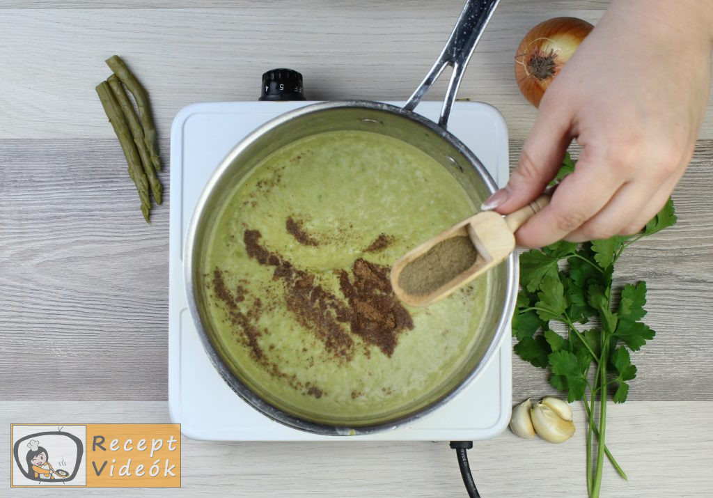 Spárgakrémleves recept, spárgakrémleves elkészítése 7. lépés