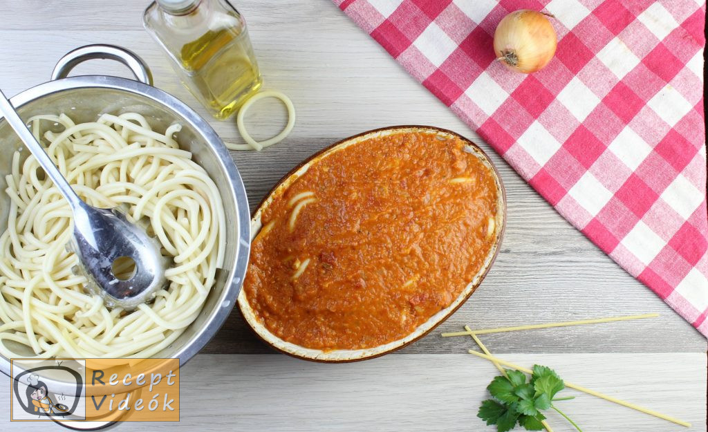 Paradicsomos makaróni recept elkészítése 9. lépés
