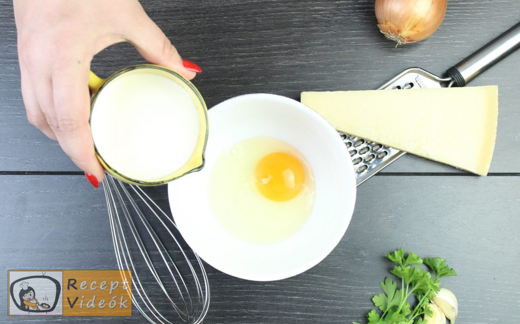 Carbonara spagetti recept, carbonara spagetti elkészítése 2. lépés