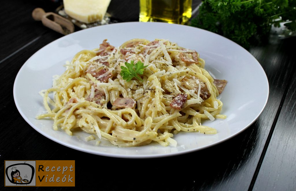 Carbonara spagetti recept, carbonara spagetti elkészítése - Recept Videók