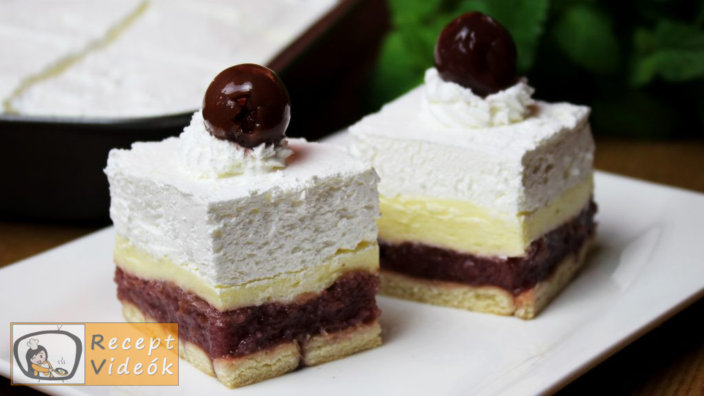 Meggyes szelet (sütés nélkül) recept elkészítése - Recept Videók