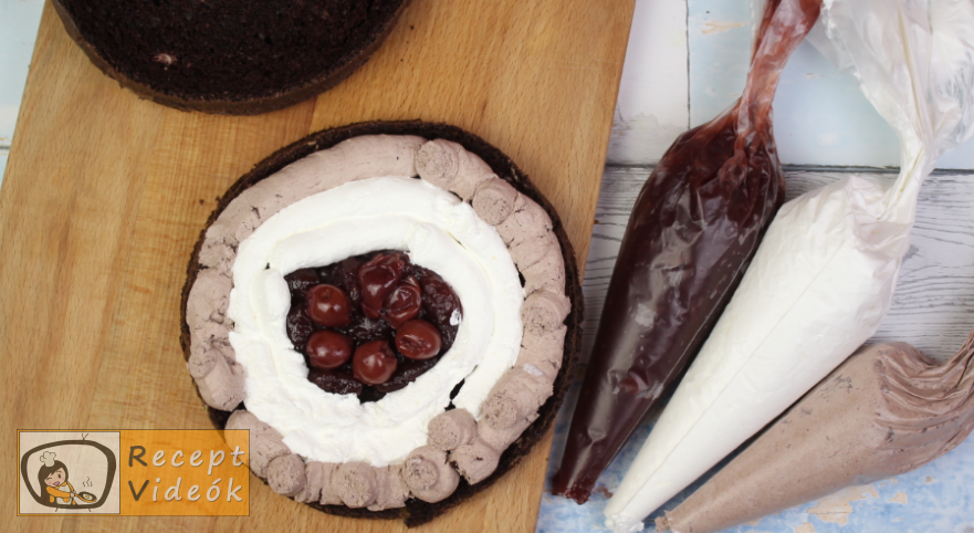 feketeerdő torta recept, feketeerdő torta elkészítése 11. lépés