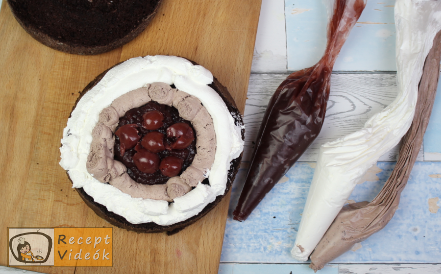 feketeerdő torta recept, feketeerdő torta elkészítése 12. lépés