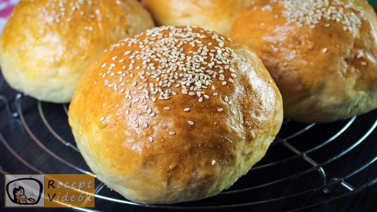 hamburger zsemle recept, hamburger zsemle elkészítése - Recept Videók