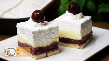 Meggyes szelet (sütés nélkül) recept elkészítése - Recept Videók