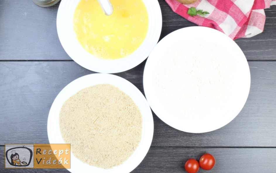 sütőben sült rántott hús recept elkészítése 2. lépés