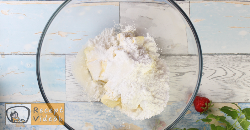 Gyümölcstorta recept, gyümölcstorta elkészítése 1. lépés