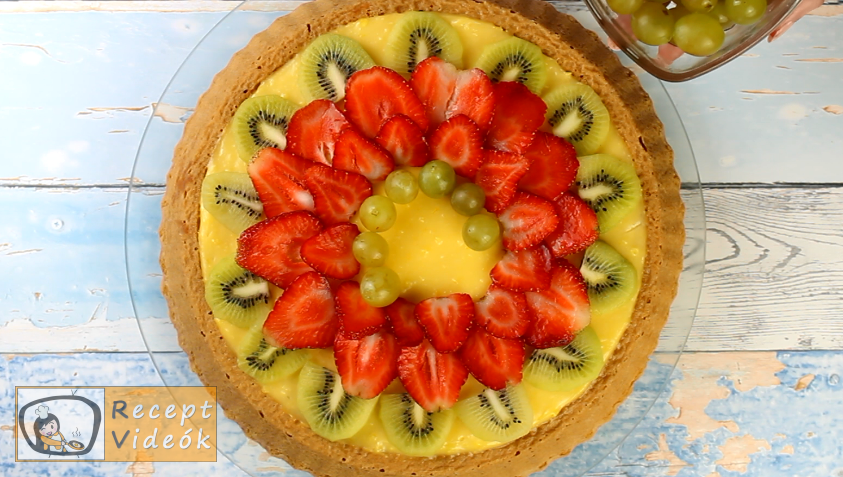 Gyümölcstorta recept, gyümölcstorta elkészítése 5. lépés