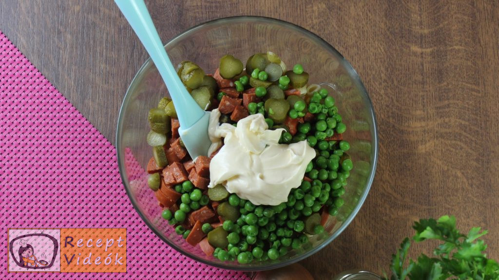 tésztasaláta recept, tésztasaláta elkészítése 3. lépés