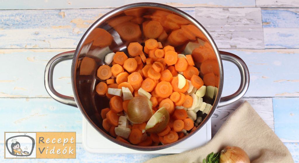 zöldségleves recept, zöldségleves elkészítése 1. lépés