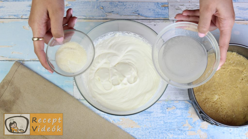 Sajttorta recept, sajttorta elkészítése 4. lépés