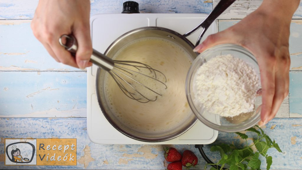 Gyümölcstorta recept, gyümölcstorta elkészítése 4. lépés