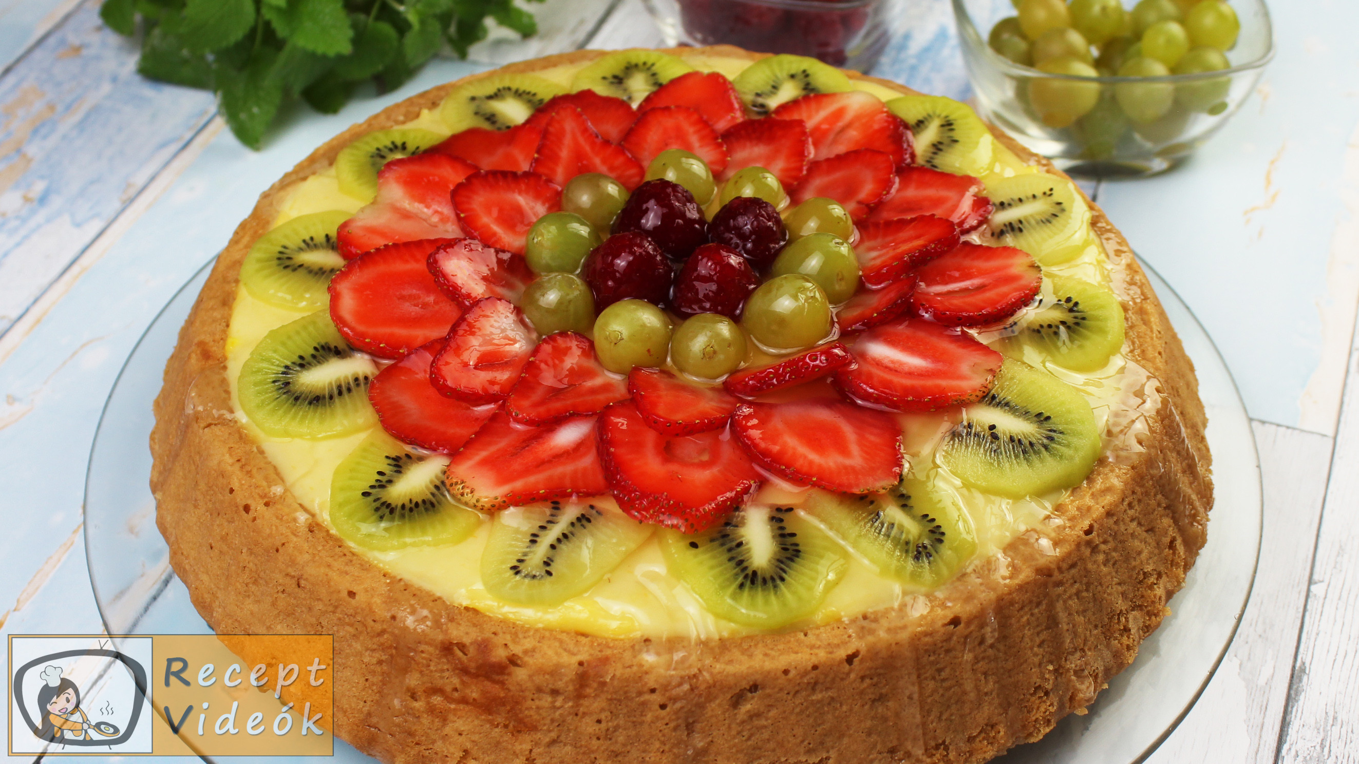Gyümölcstorta recept, gyümölcstorta elkészítése - Recept Videók