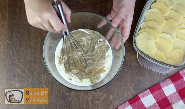 burgonya gratin recept, burgonya gratin elkészítése 4. lépés