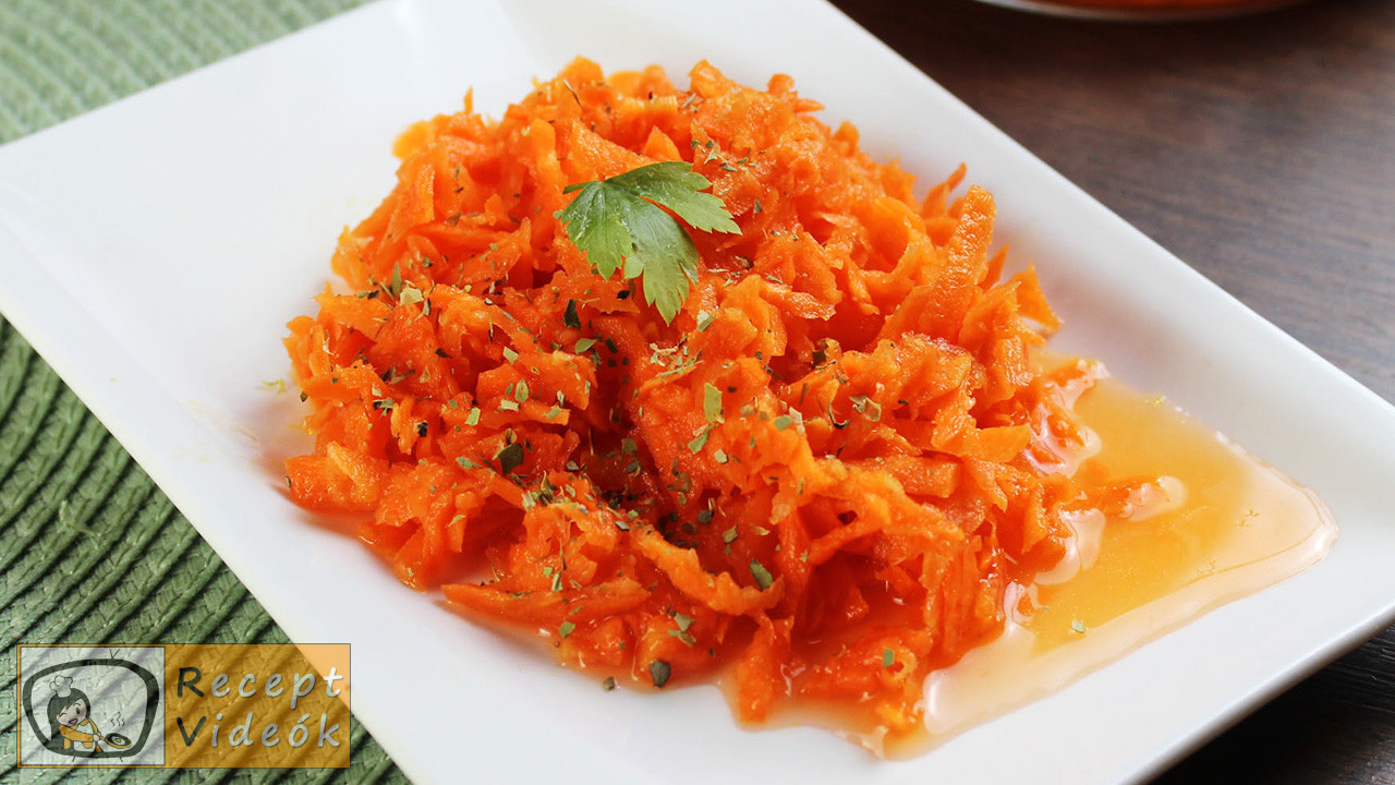 édes sárgarépasaláta recept elkészítése - Recept Videók