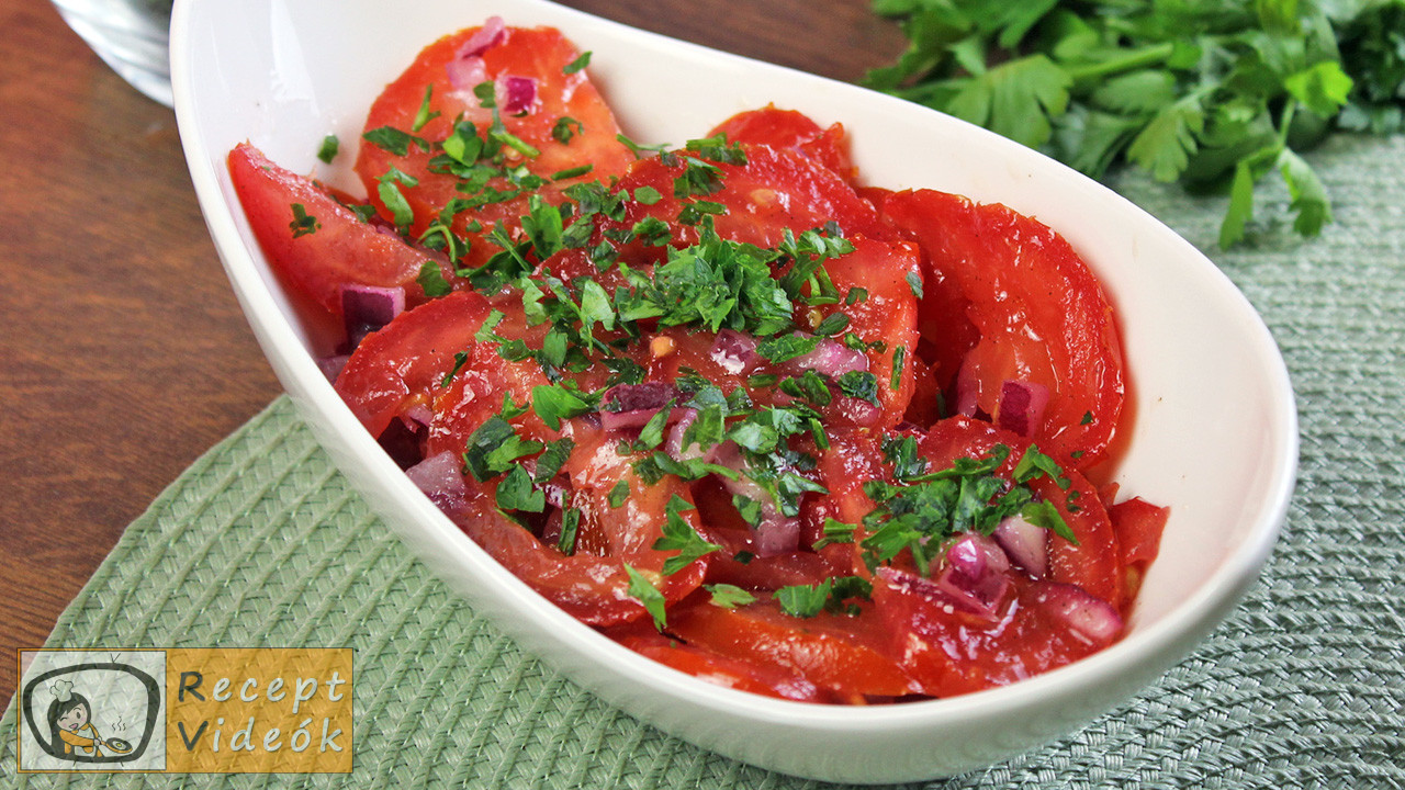 Paradicsomsaláta recept, paradicsomsaláta elkészítése - Recept Videók Paradicsomsaláta recept, paradicsomsaláta elkészítése - Recept Videók