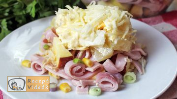 réteges saláta recept, réteges saláta elkészítése - Recept Videók