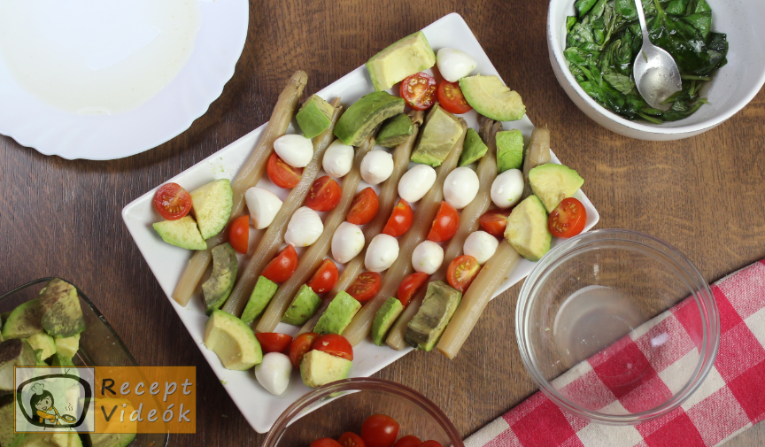 Spárgasaláta recept, spárgasaláta elkészítése 7. lépés