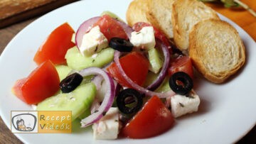Görögsaláta recept, görögsaláta elkészítése - Recept Videók