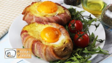 Töltött sült burgonya recept, töltött sült burgonya elkészítése - Recept Videók