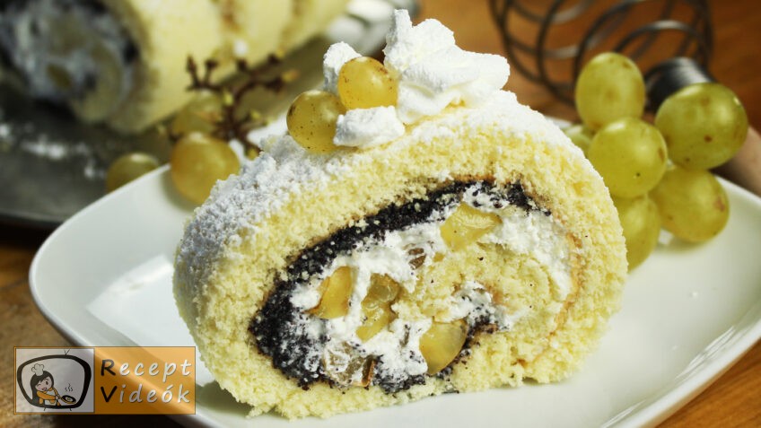 SZŐLŐS-MÁKOS TEKERCS RECEPT ELKÉSZÍTÉSE VIDEÓVAL