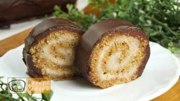 Gesztenyés keksztekercs recept, gesztenyés keksztekercs elkészítése - Recept Videók