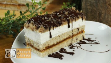 Gesztenyés mascarpone szelet recept, gesztenyés mascarpone szelet elkészítése - Recept Videók