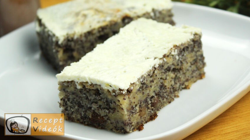 ALMÁS-MÁKOS MÁRVÁNY SZELET RECEPT VIDEÓVAL – Mákos szelet