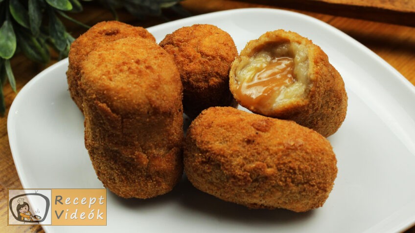 KARAMELLÁVAL TÖLTÖTT BANÁN FALATOK RECEPT VIDEÓVAL