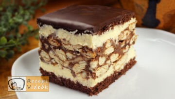 Gesztenyés-kekszes kocka recept, gesztenyés-kekszes kocka elkészítése - Recept Videók