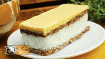 Kókuszkrémes-fahéjas szelet recept, kókuszkrémes-fahéjas szelet elkészítése - Recept Videók