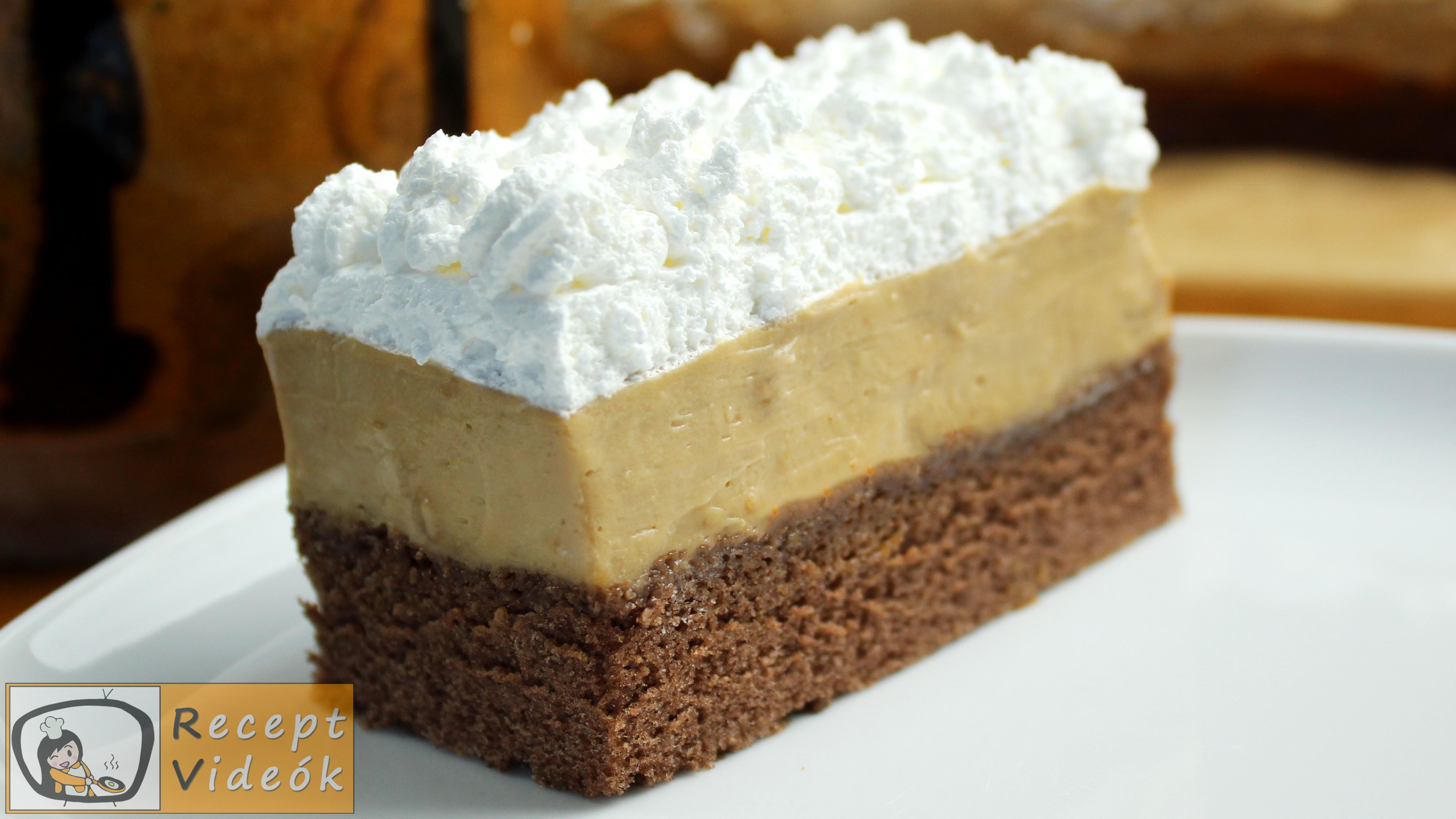 Tejszínes-kávés szelet recept, tejszínes-kávés szelet elkészítése - Recept Videók
