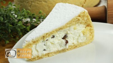 Túrós-mazsolás szelet recept, túrós-mazsolás szelet elkészítése - Recept Videók