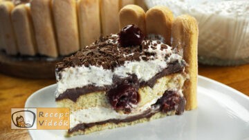 Sütés nélküli fekete-erdő torta recept, sütés nélküli fekete-erdő torta elkészítése - Recept Videók
