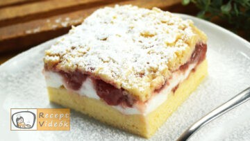 Habos-epres szelet recept, habos-epres szelet elkészítése - Recept Videók