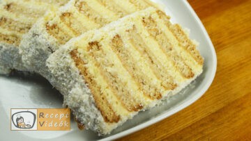 Karamellkrémes csíkos szelet recept, karamellkrémes csíkos szeletelkészítése - Recept Videók