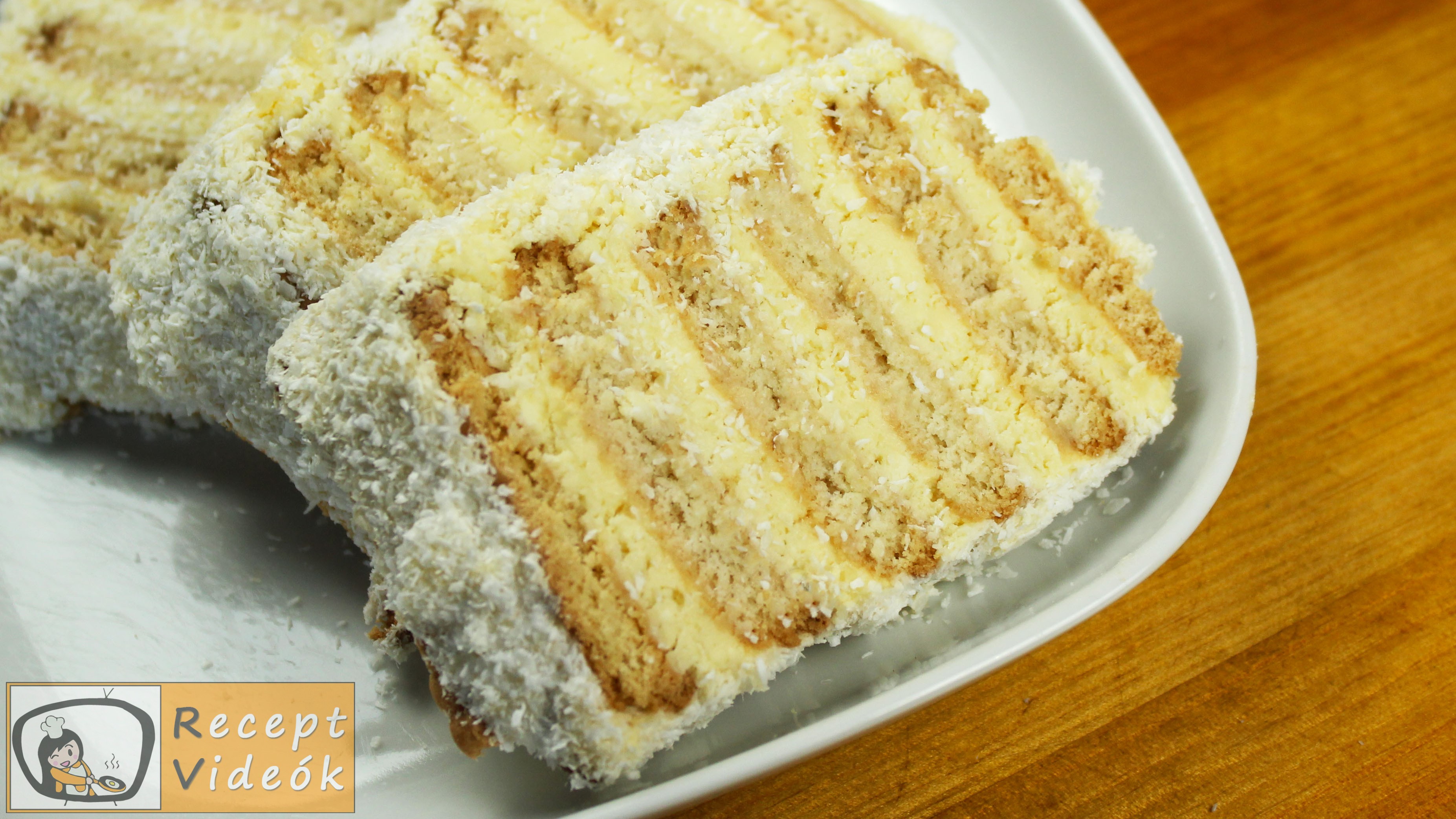 Karamellkrémes csíkos szelet recept, karamellkrémes csíkos szeletelkészítése - Recept Videók