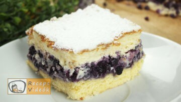 Áfonyás-sajtkrémes szelet recept, áfonyás-sajtkrémes szelet elkészítése - Recept Videók