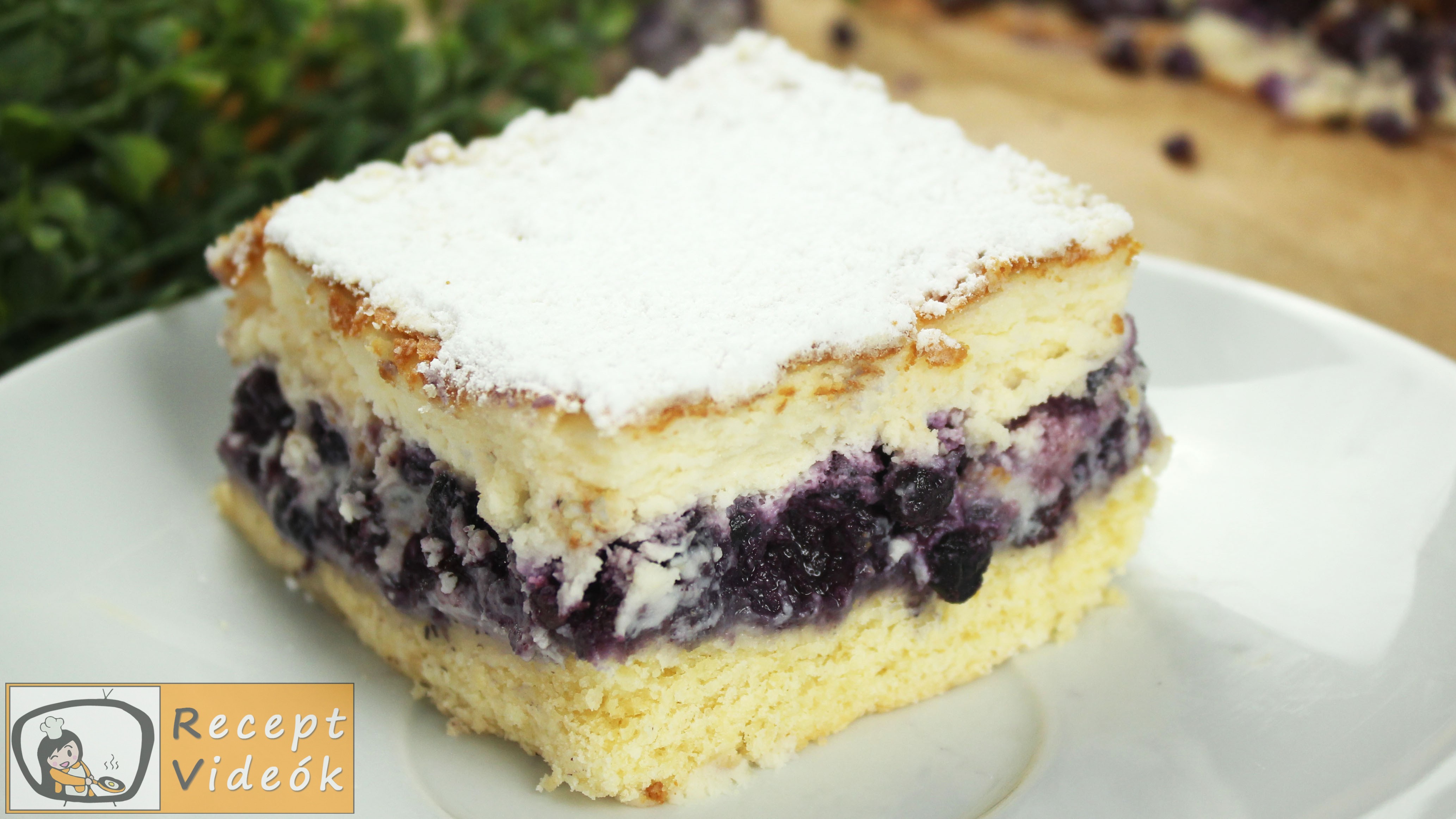 Áfonyás-sajtkrémes szelet recept, áfonyás-sajtkrémes szelet elkészítése - Recept Videók